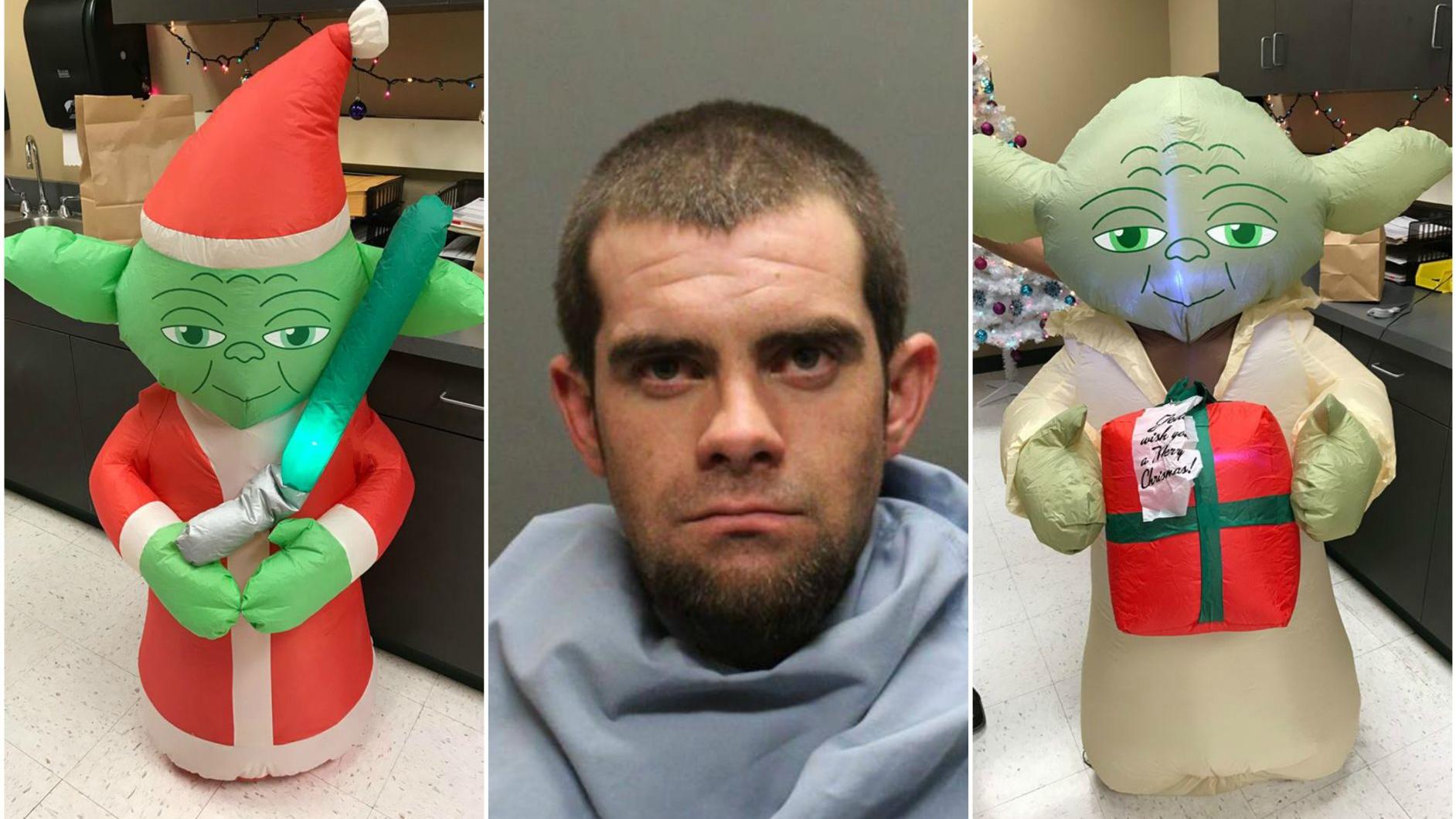 Marana police: Steal inflatable Christmas Yodas, he did
